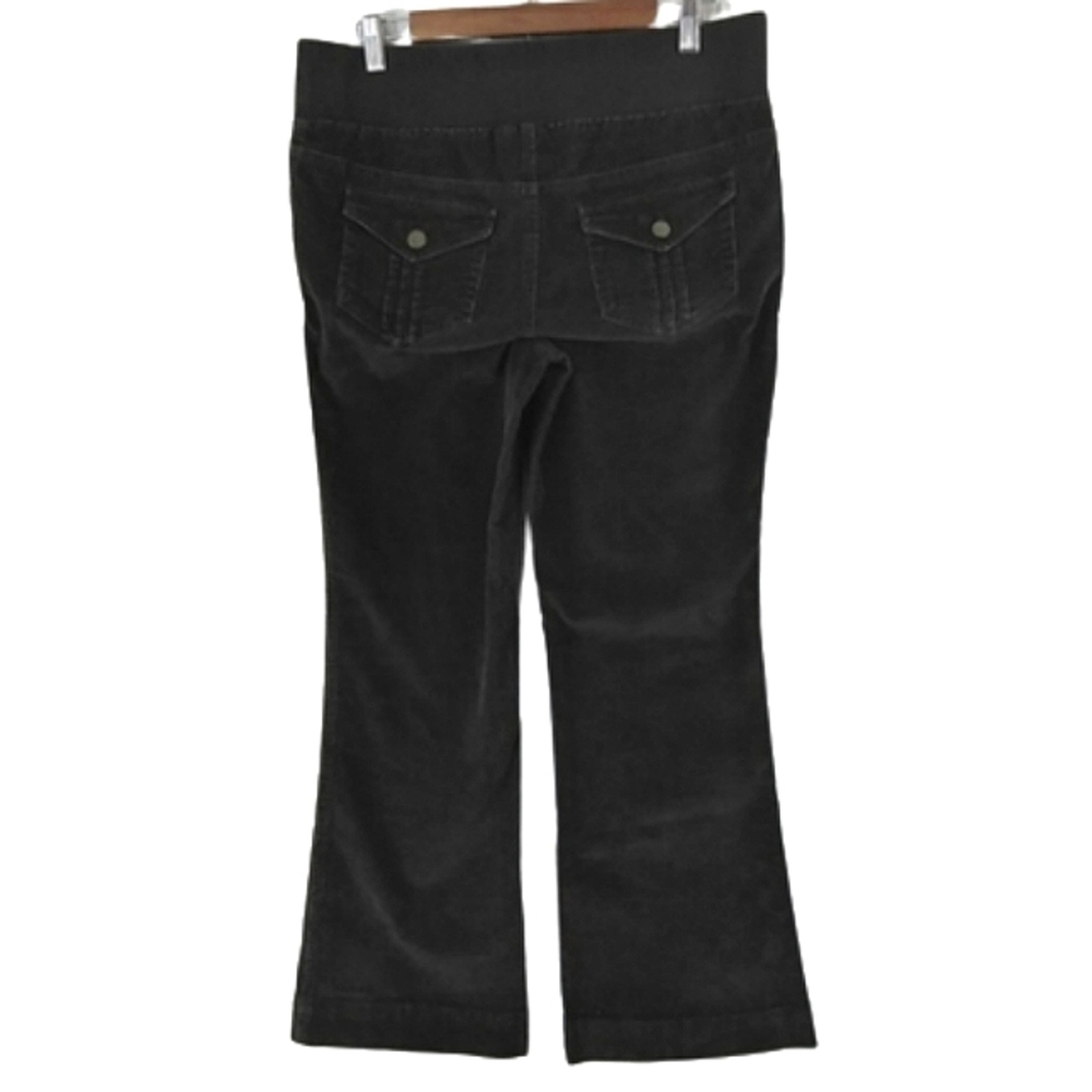 Duo Maternity Brown Cotton Corduroy Stylish Neutral Pregnancy Bootcut Flare Pant